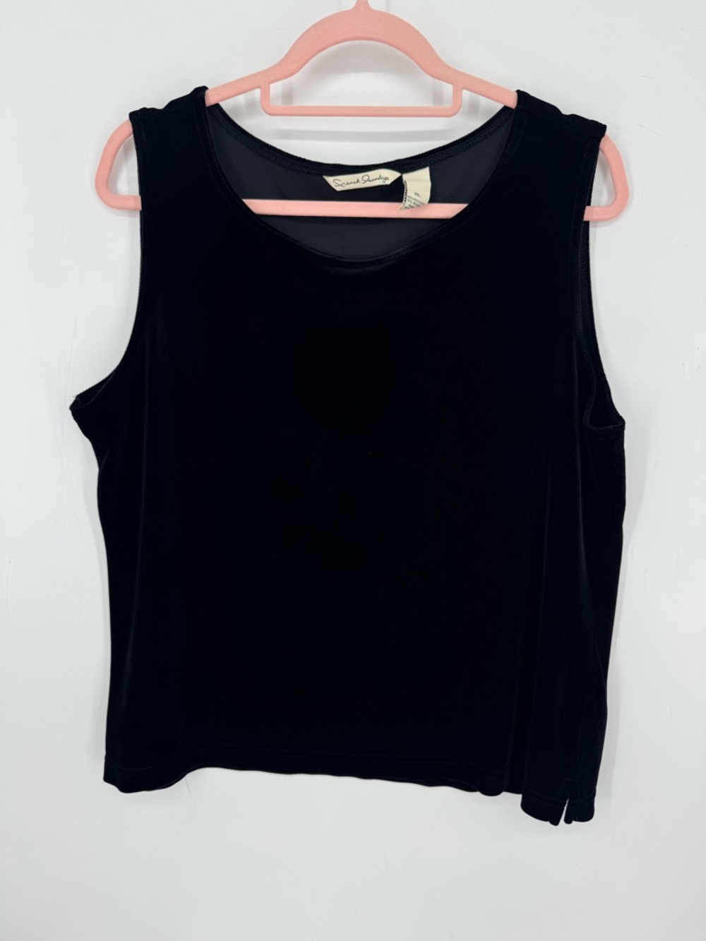 French Laundry Women's Black Velvet Dressy Tank Plus Size XL